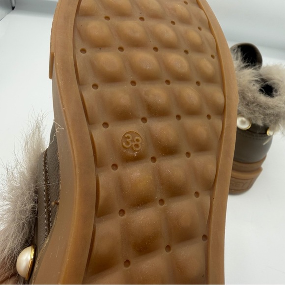 🔥RARE FIND!! My Grey Taupe Fur and Pearl Accent Sneakers - Picture 8 of 8